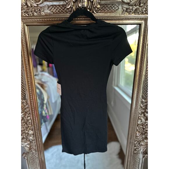 superdown Revolve Yasmine Ruched Tie Mini Dress in Black XS NEW NWT! - Picture 5 of 6